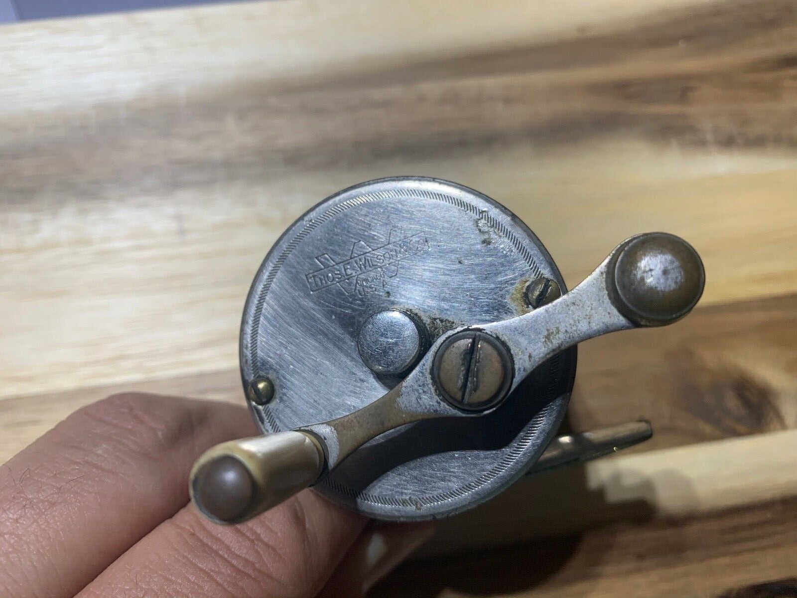 Antique Thos E. Wilson & Co. Chicago USA fishing reel (7381) Antique Thos E. Wilson & Co. Chicago USA fishing reel (7381)