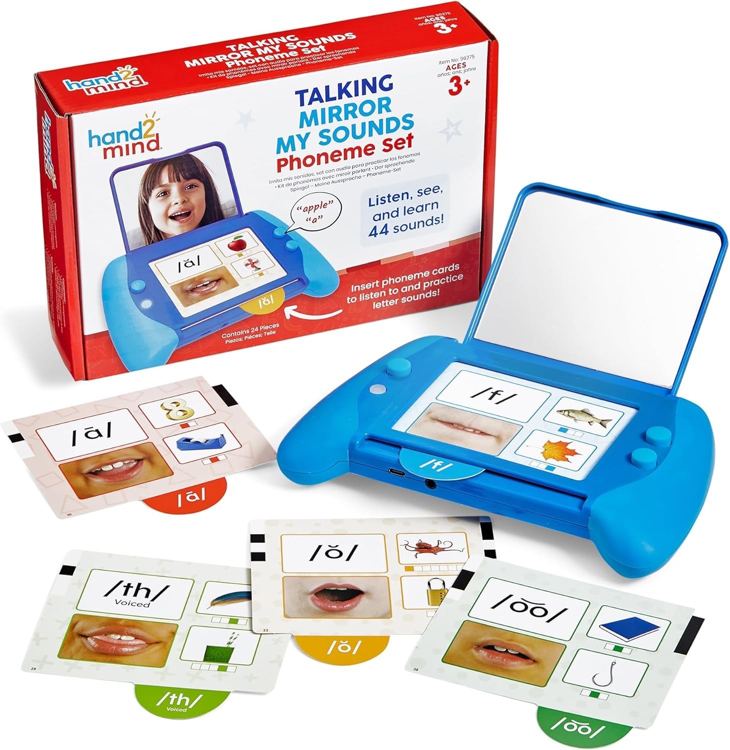 hand2mind Talking Mirror My Sounds Phonemic Awareness & Speech Therapy Game Set