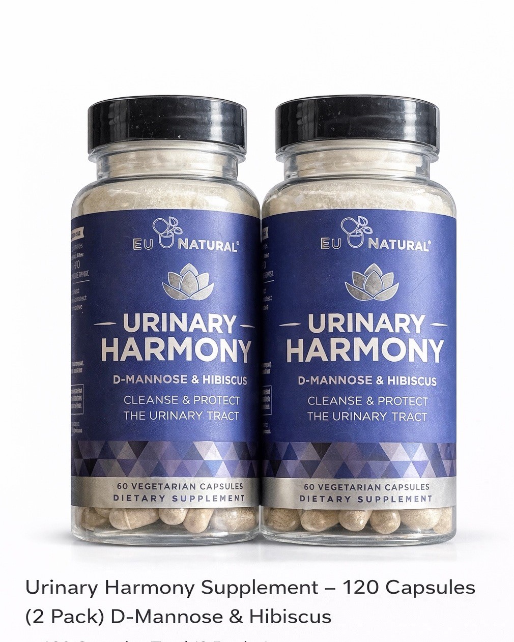 Urinary Tract Support D Mannose Hibiscus 120 Capsules UTI Cleanse EU Natural