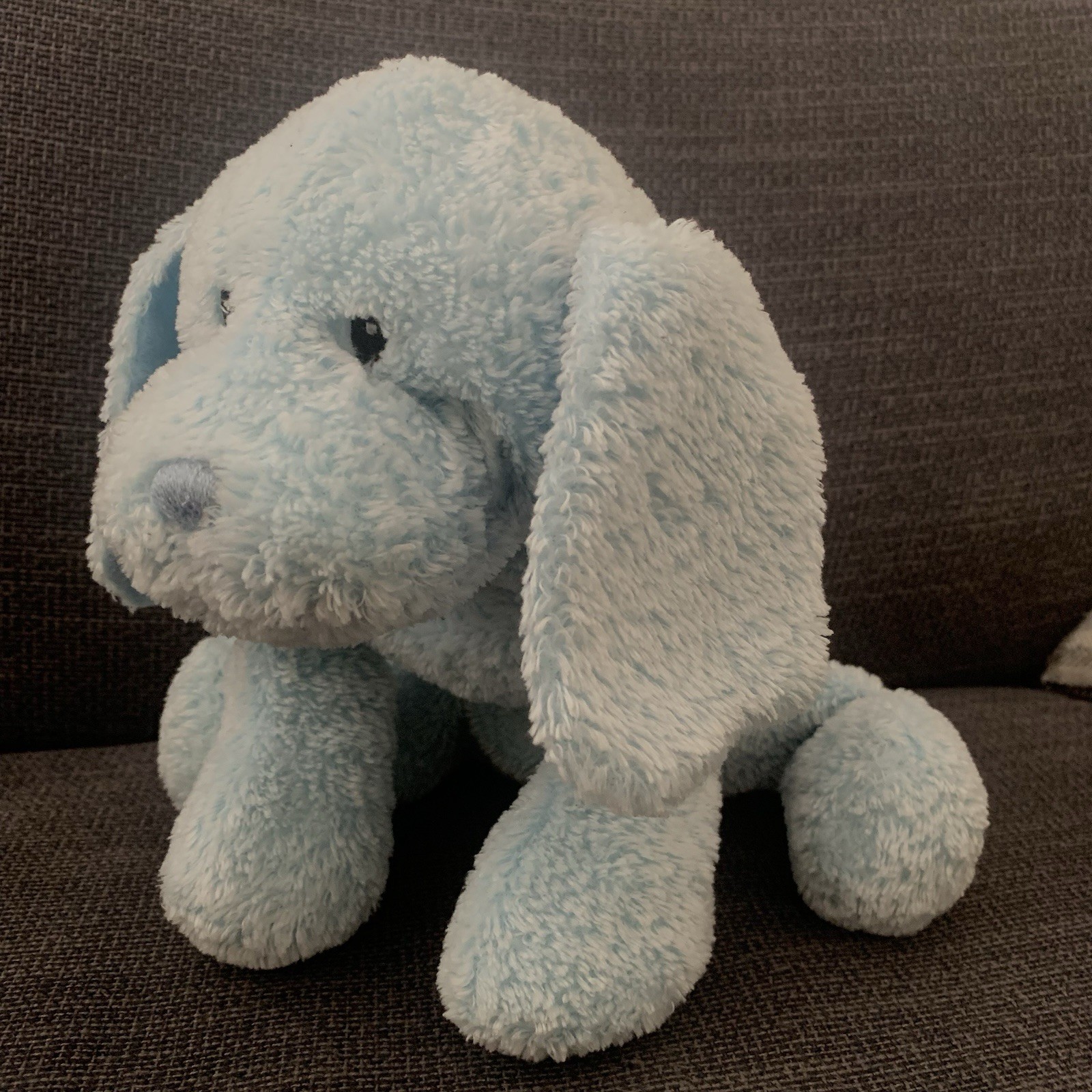 Baby Gund Stuffed  Puppy Puddles Plush 58009 Dog Plush Blue With Collar