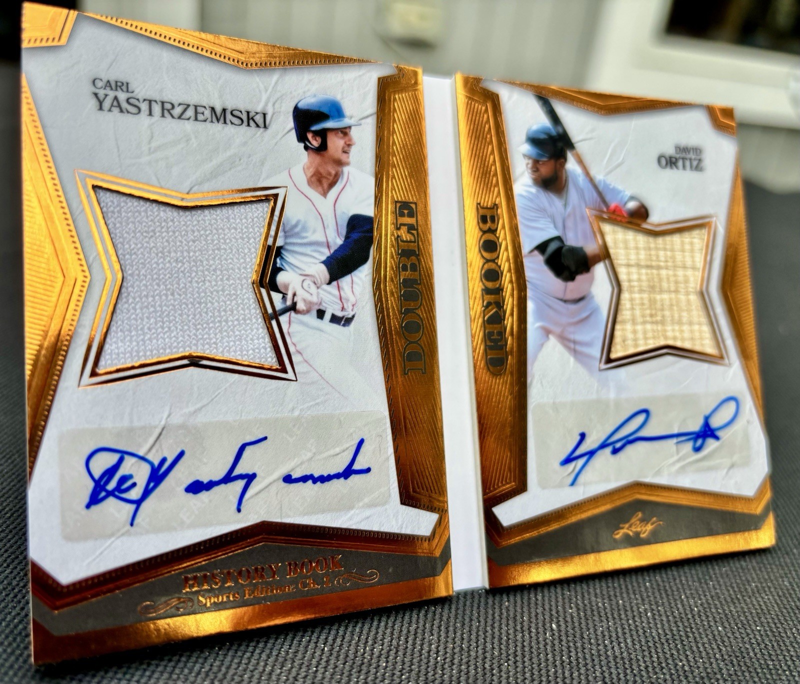 2025 Leaf Carl Yastrzemski & David Ortiz Dual Auto GOLD Foil Only One Exists