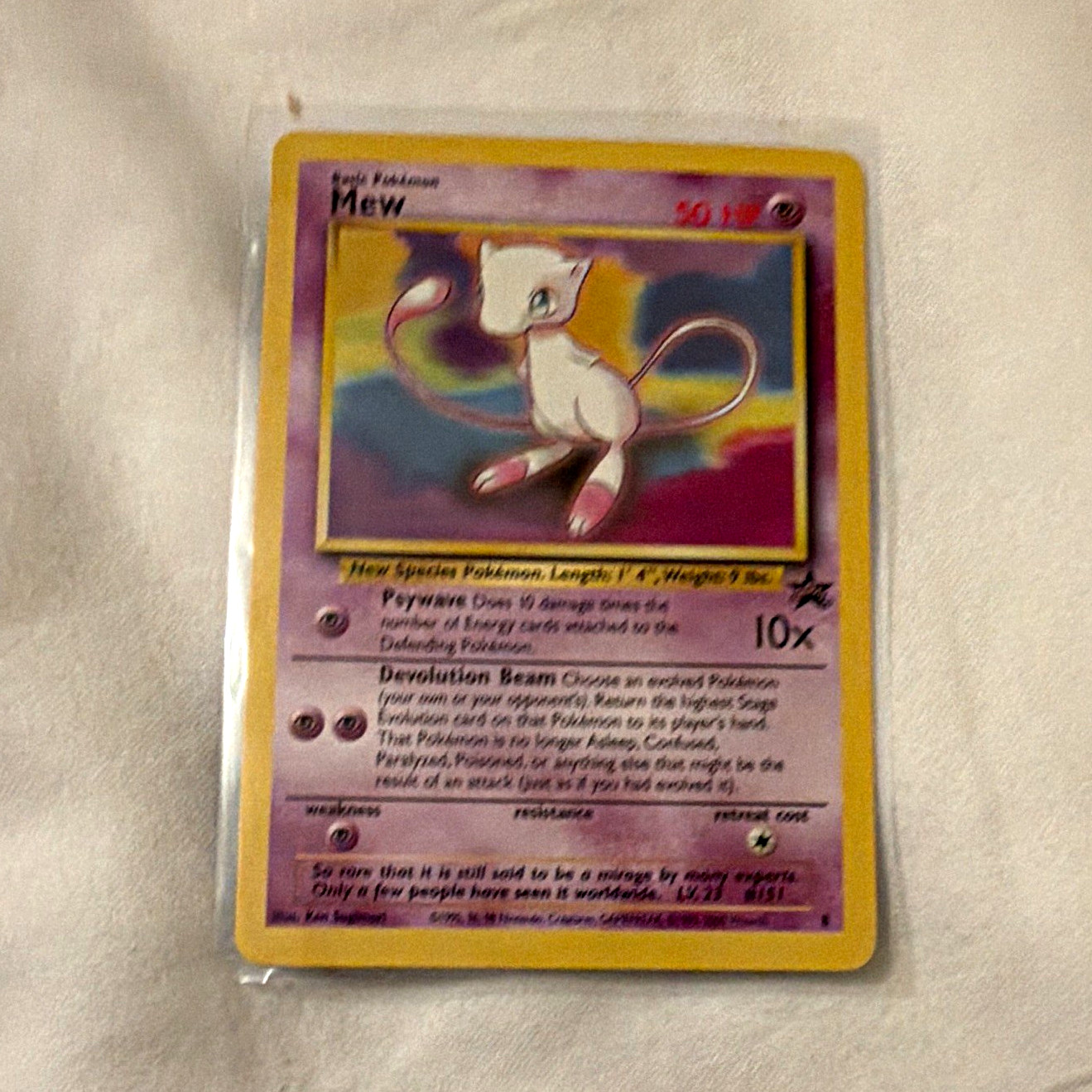Pokemon TCG Mew 9 WOTC Promo Holo Promo Basic 50 HP English Pokemon Card