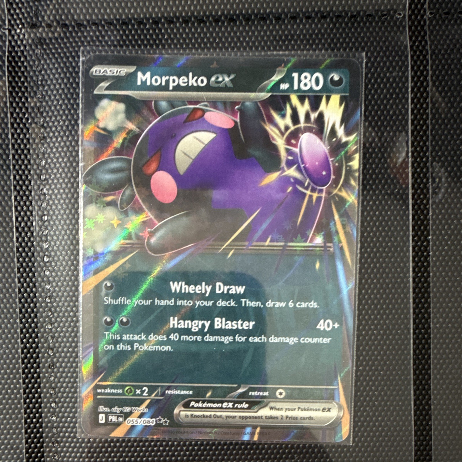 Pokemon TCG Morpeko ex Holo Double Rare 055/084 Pitch Black HP 180