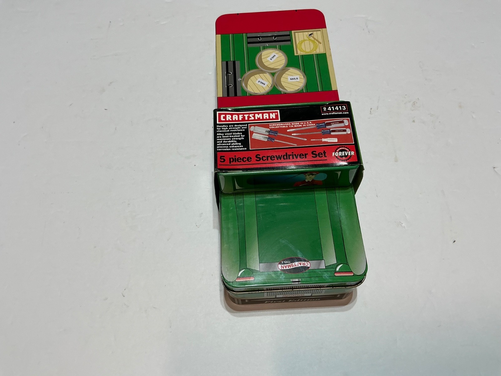 Rare NOS Craftsman 1st ed 2004 collectors tin with 5 piece screwdriver set 41413