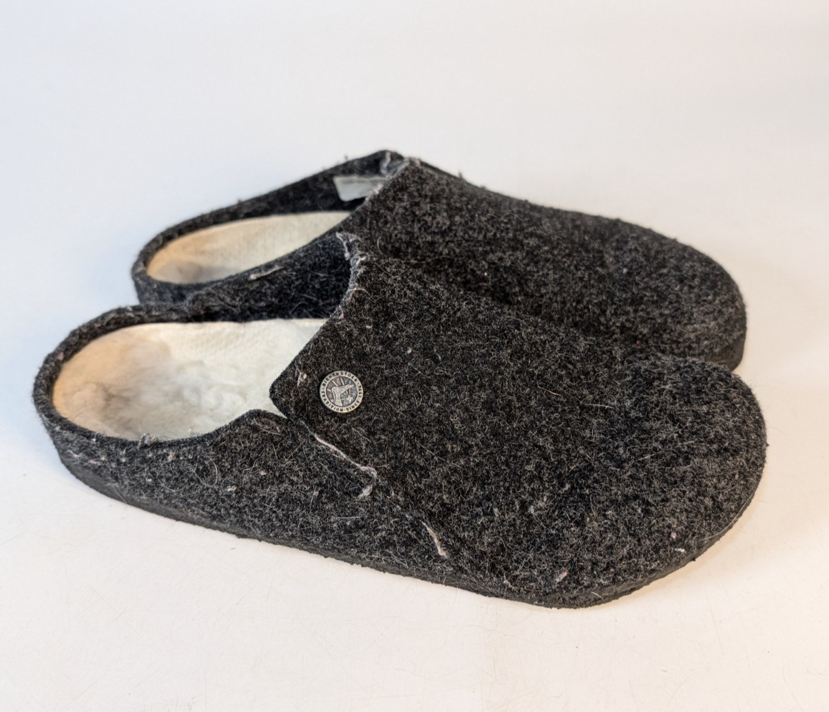 Birkenstock Zermatt Women\'s Size: 39 / 8 Gray Wool Slipper Shoe