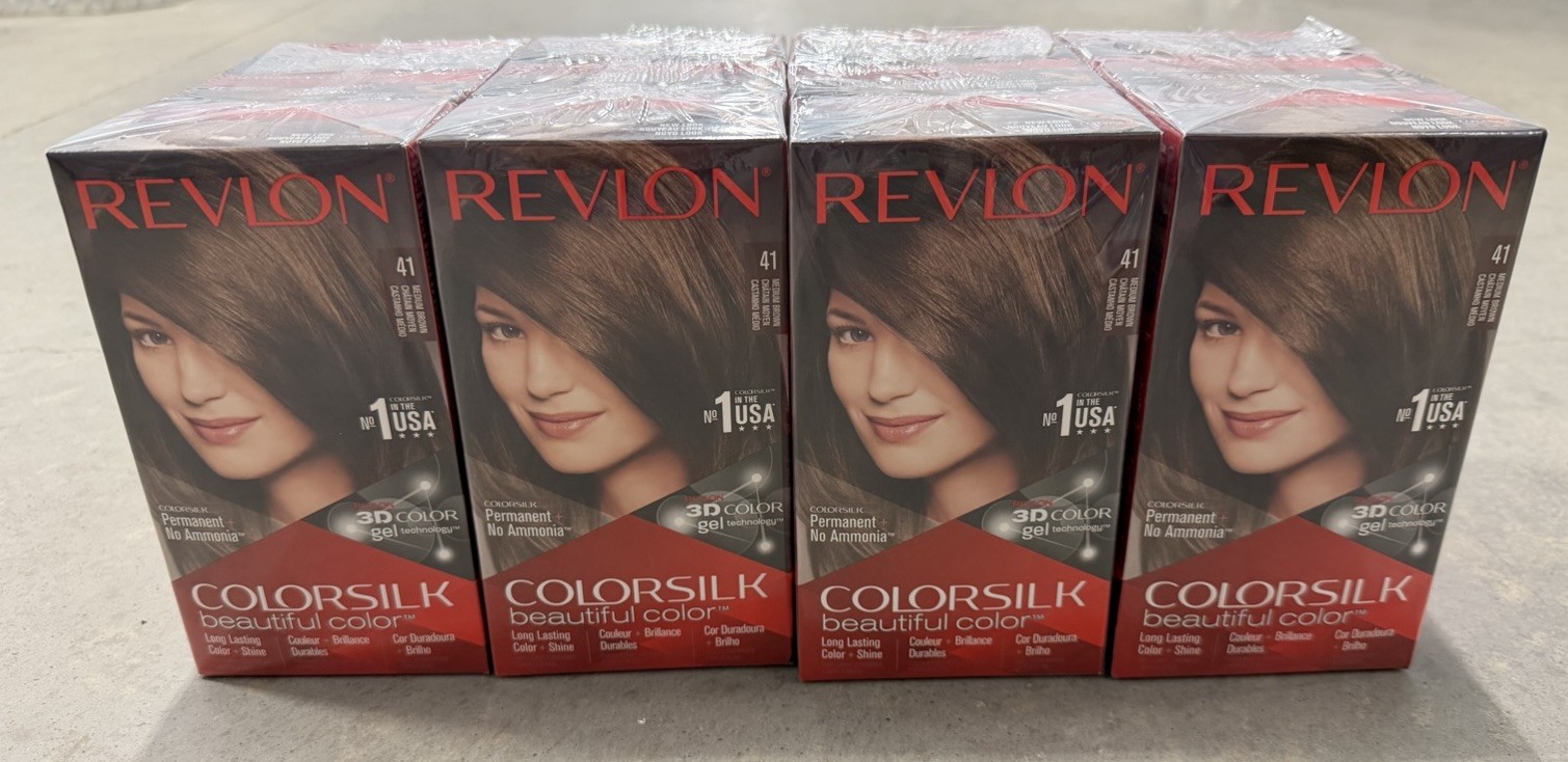 Pack Of 12 Revlon ColorSilk Permanent Hair Color #41 Medium Brown