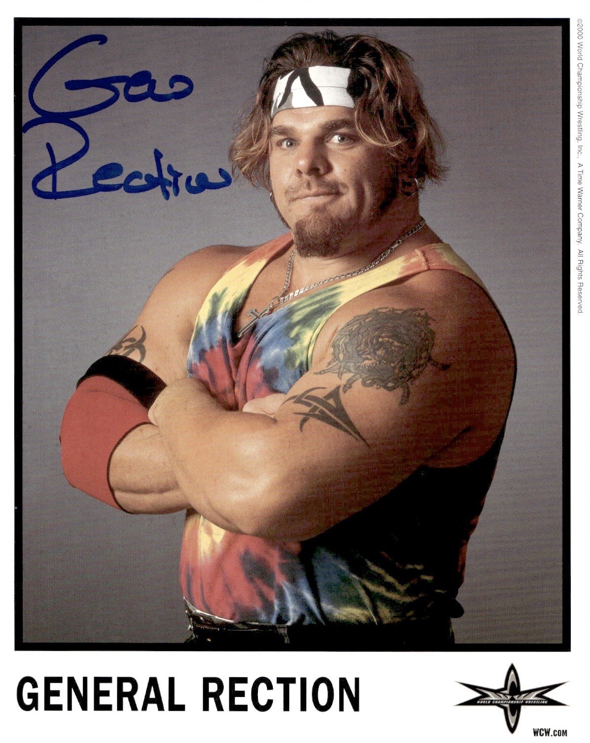 Original WCW General Rection Signed 2000 Hugh Morrus Misfits WWE Licensed Promo Original WCW General Rection Signed 2000 Hugh Morrus Misfits WWE Licensed Promo