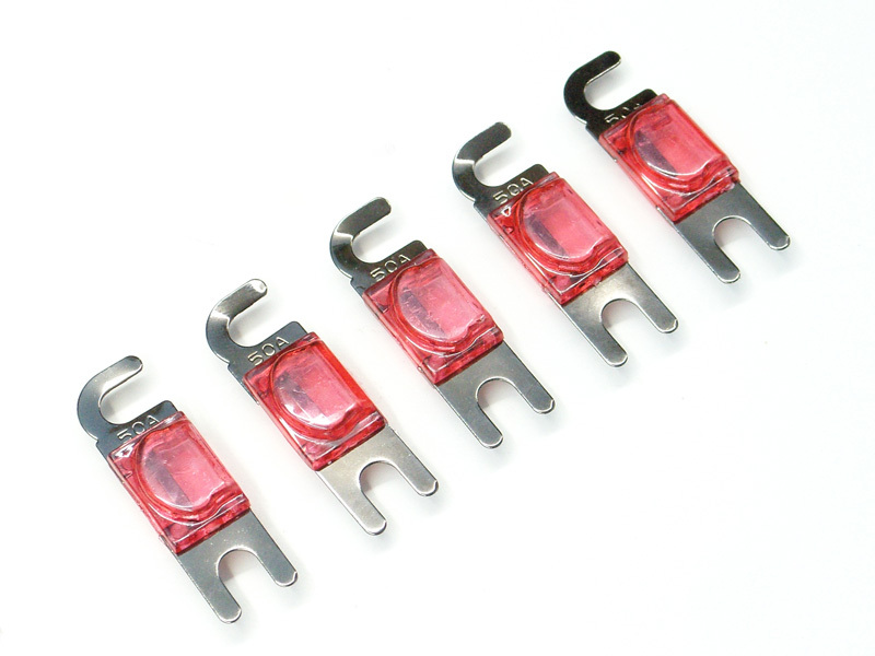 KnuKonceptz Silver Plated Mini ANL 50A Fuse 5pk MIDI KnuKonceptz Silver Plated Mini ANL 50A Fuse 5pk MIDI