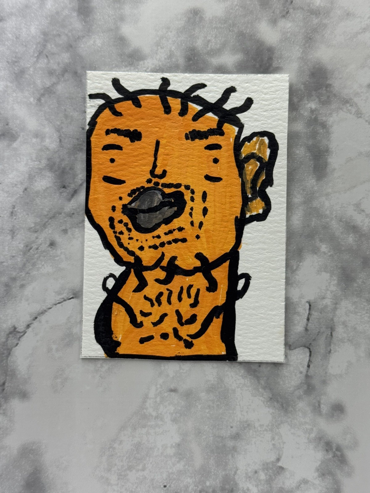 aceo atc original artist trading cards face david gr8w8art impressionism aceo atc original artist trading cards face david gr8w8art impressionism