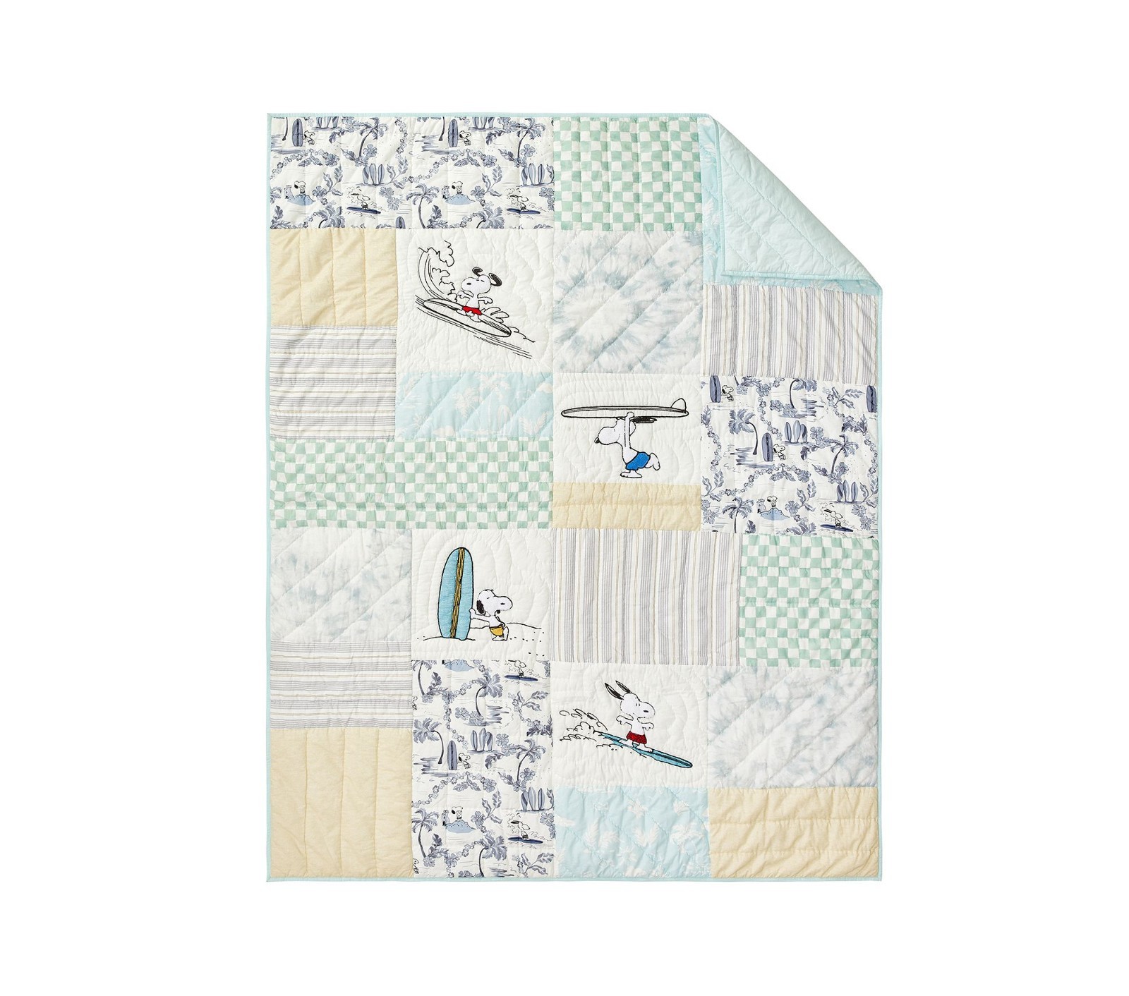Pottery Barn Kids Peanuts Snoopy Surf Quilt