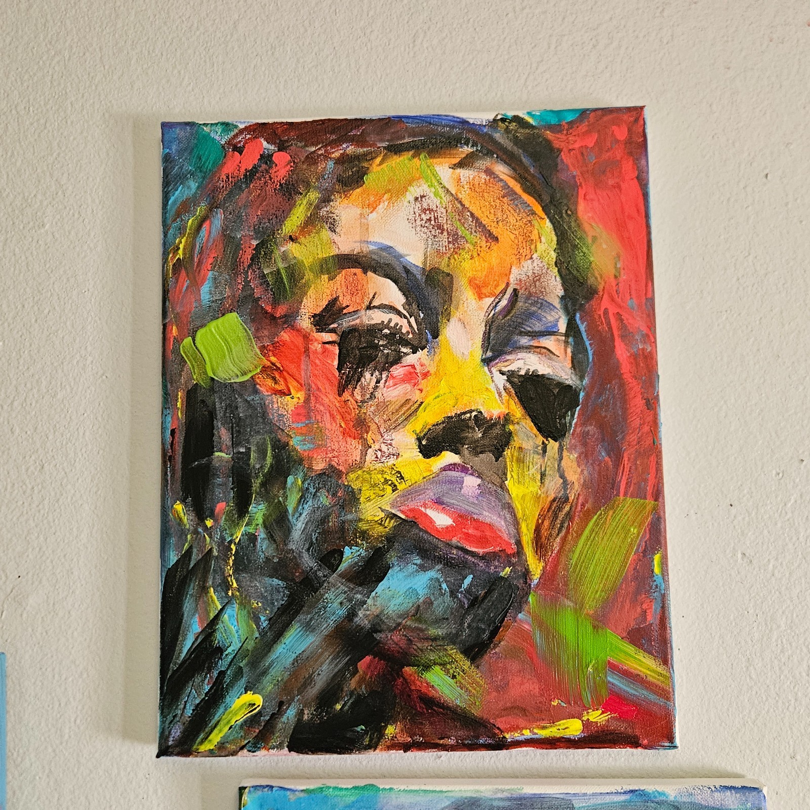 Contemporary Abstract Expressionist Acrylic Art Portrait 11x14