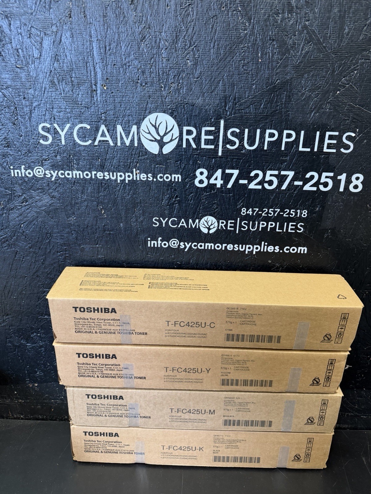 Toshiba T-FC425U-Y T-FC425U-M T-FC425U-C T-FC425U-K Copier Toner Cartridges Set Toshiba T-FC425U-Y T-FC425U-M T-FC425U-C T-FC425U-K Copier Toner Cartridges Set