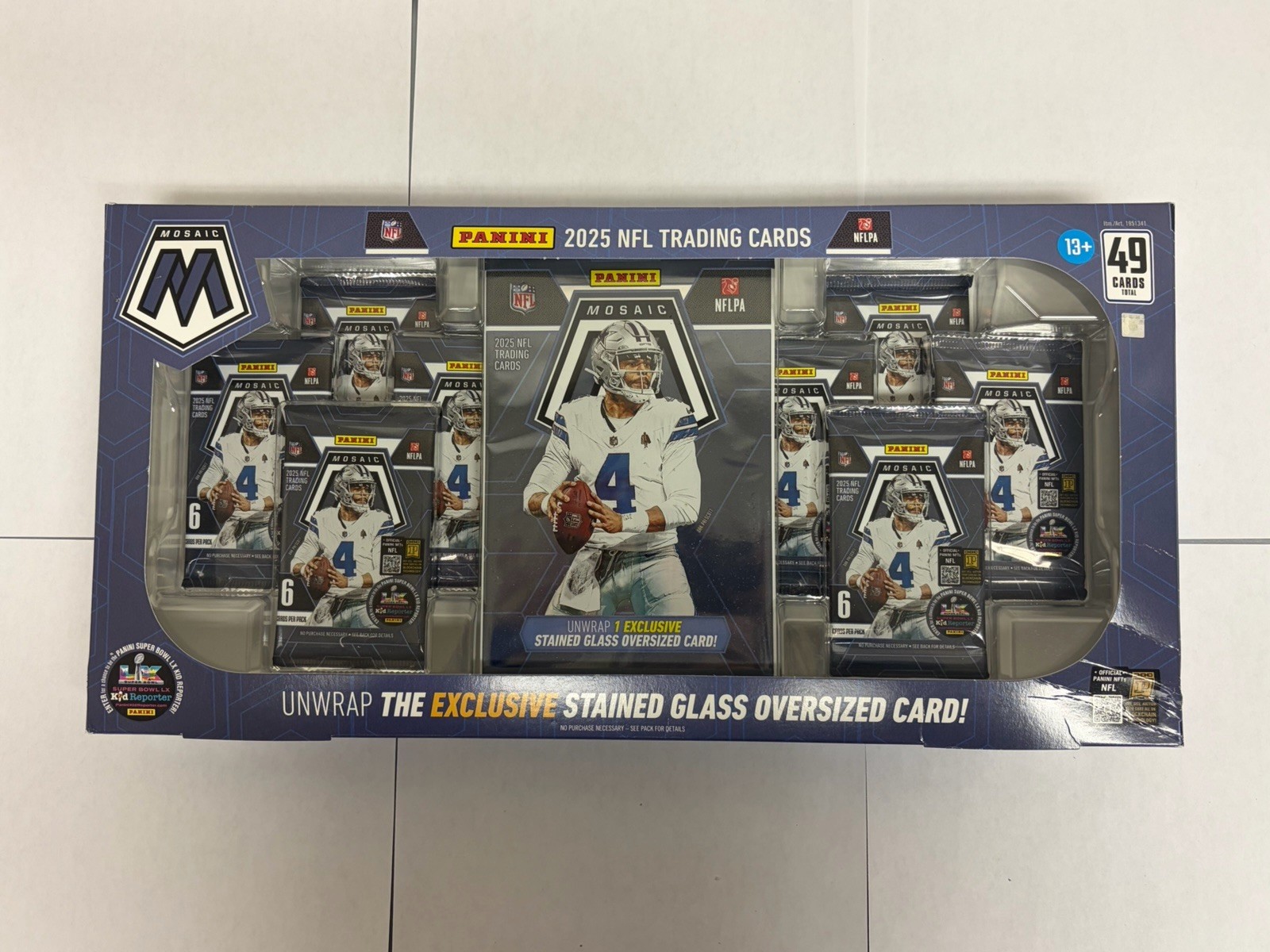 2025 Panini Mosaic NFL Costco Exclusive Bundle Box - Jumbo Stained Glass