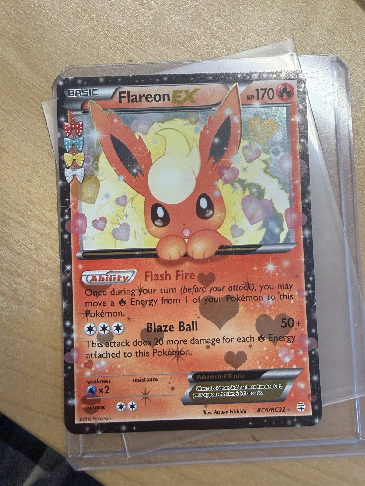 Pokémon TCG Generations Flareon EX Holo Rare Card RC6/RC32 Radiant Collection Pokémon TCG Generations Flareon EX Holo Rare Card RC6/RC32 Radiant Collection