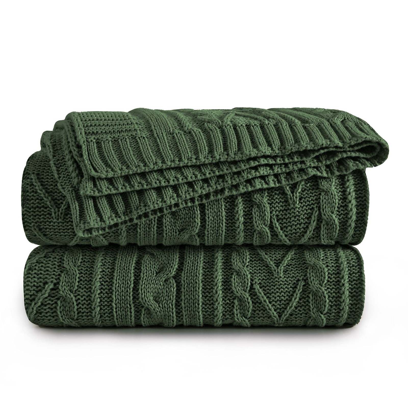 Aormenzy Green Cable Knit Throw Blanket Oversized, 60 Aormenzy Green Cable Knit Throw Blanket Oversized, 60