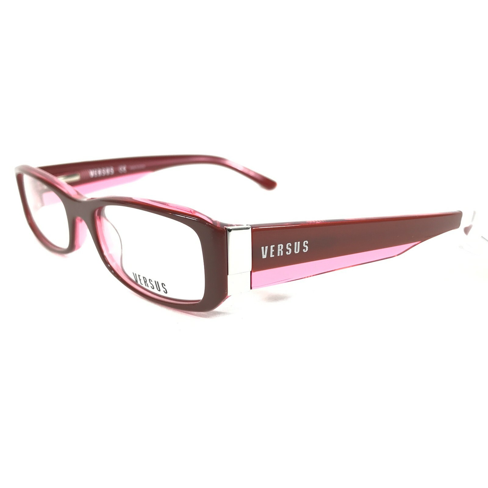 Versus by Versace MOD.8056 563 Eyeglasses Frames Red Pink Rectangular 49-17-135 Versus by Versace MOD.8056 563 Eyeglasses Frames Red Pink Rectangular 49-17-135