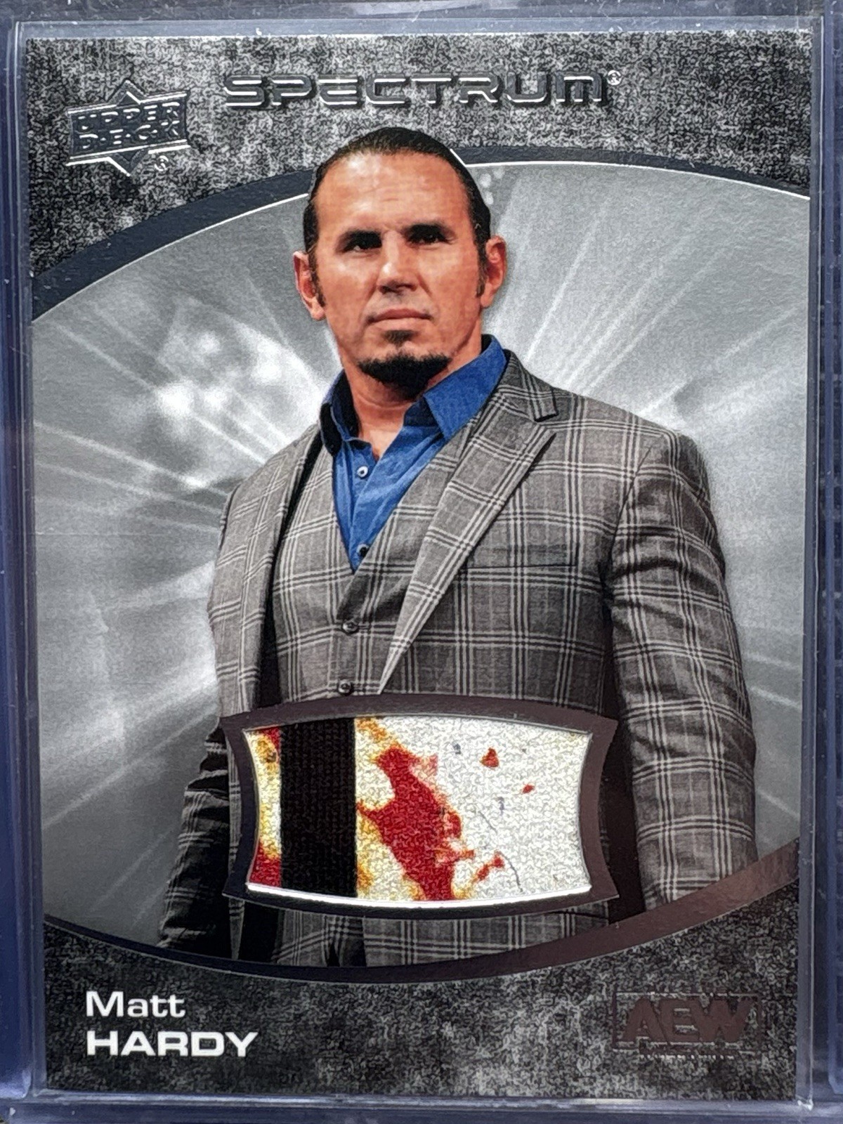 MATT HARDY 2021 Upper Deck AEW Spectrum Memorabilia EVENT WORN SHIRT RELIC