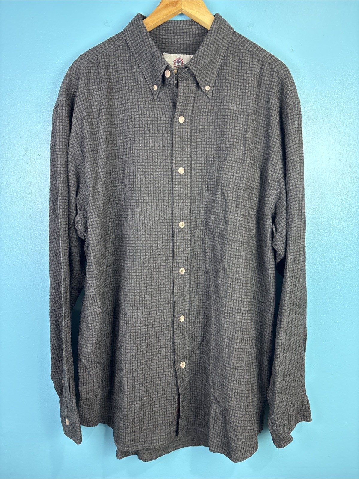 The Territory Ahead XL Long Sleeve Button Down Waffle Cotton Poly Rayon Blend 