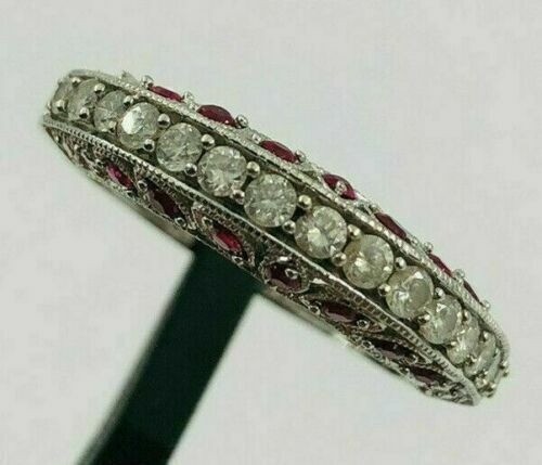 Diamond & Ruby 2.80 Ct Art Deco Antique Vintage Wedding Ring 925 Sterling Silver