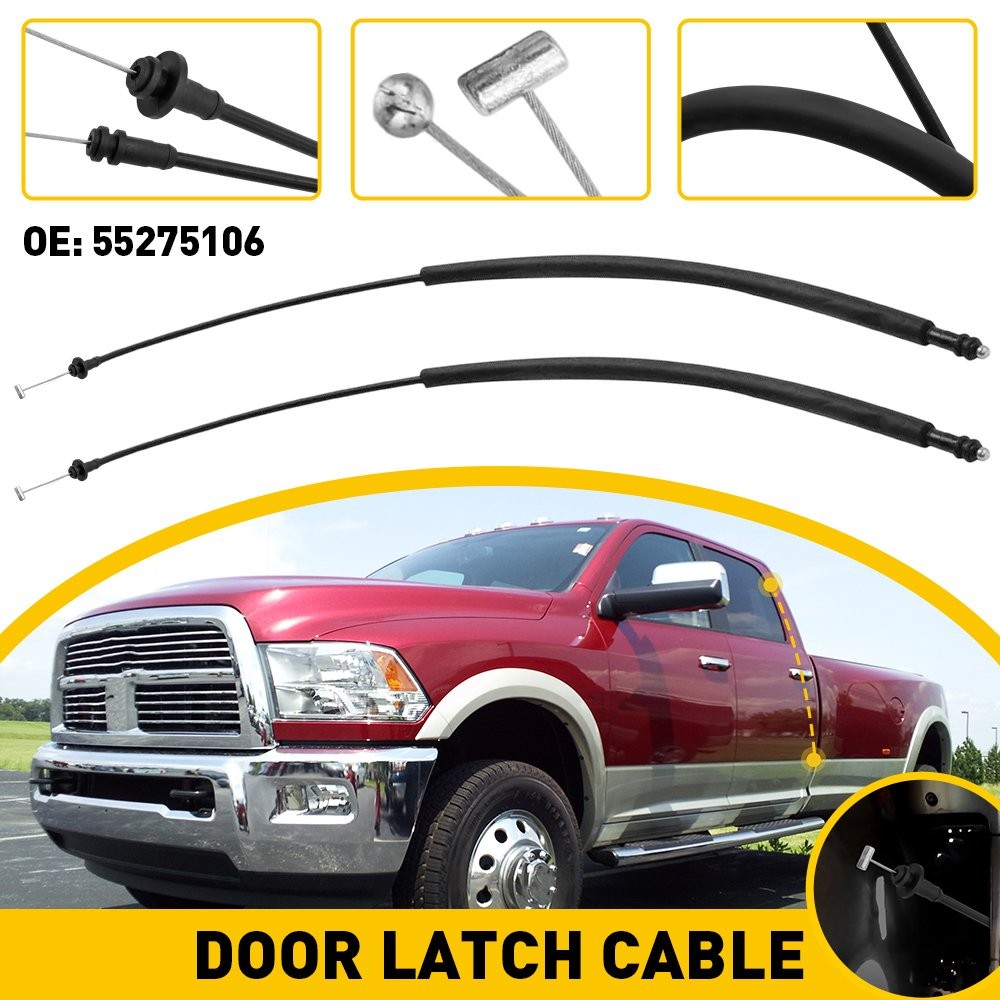 LH+RH Rear Door Latch Release Cable For 98-02 Dodge Ram 1500 2500 3500 Pickup LH+RH Rear Door Latch Release Cable For 98-02 Dodge Ram 1500 2500 3500 Pickup