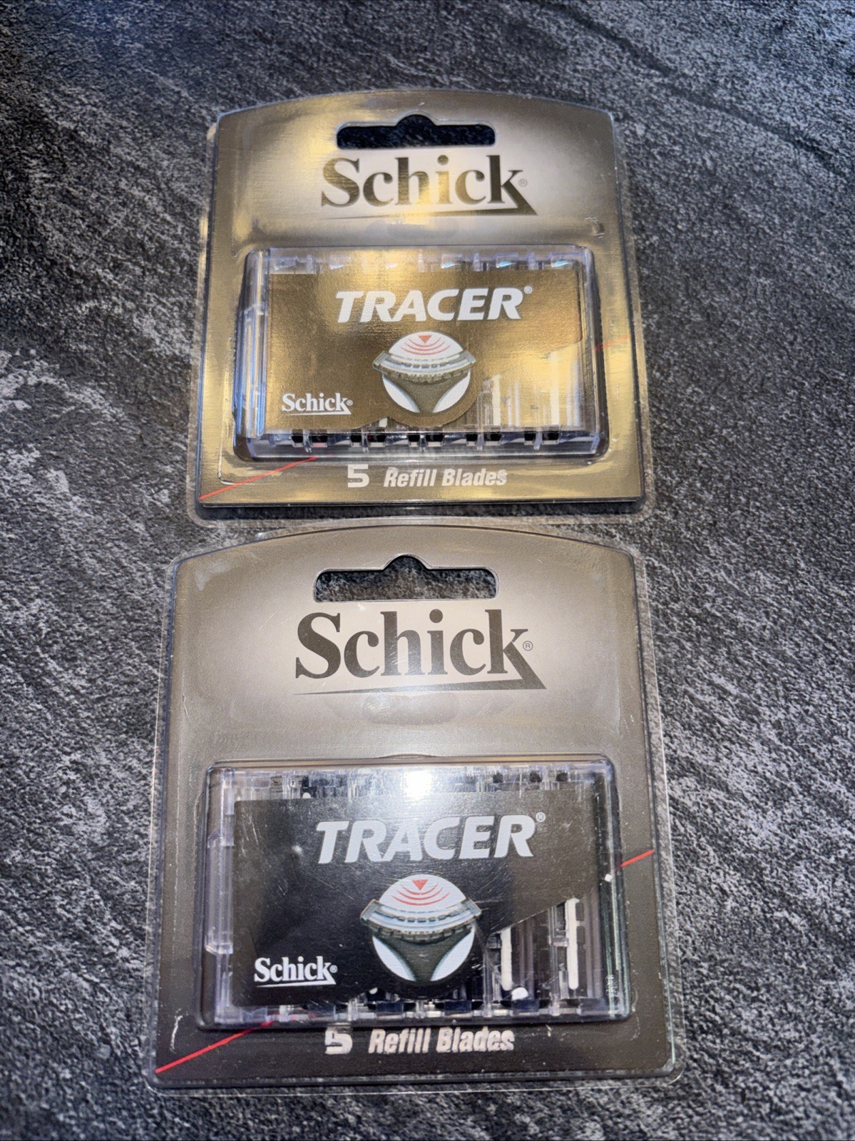 Vintage 2001 Schick Tracer 5 Refill Shaver Razor Blades - Cartridges X 2 LOC T