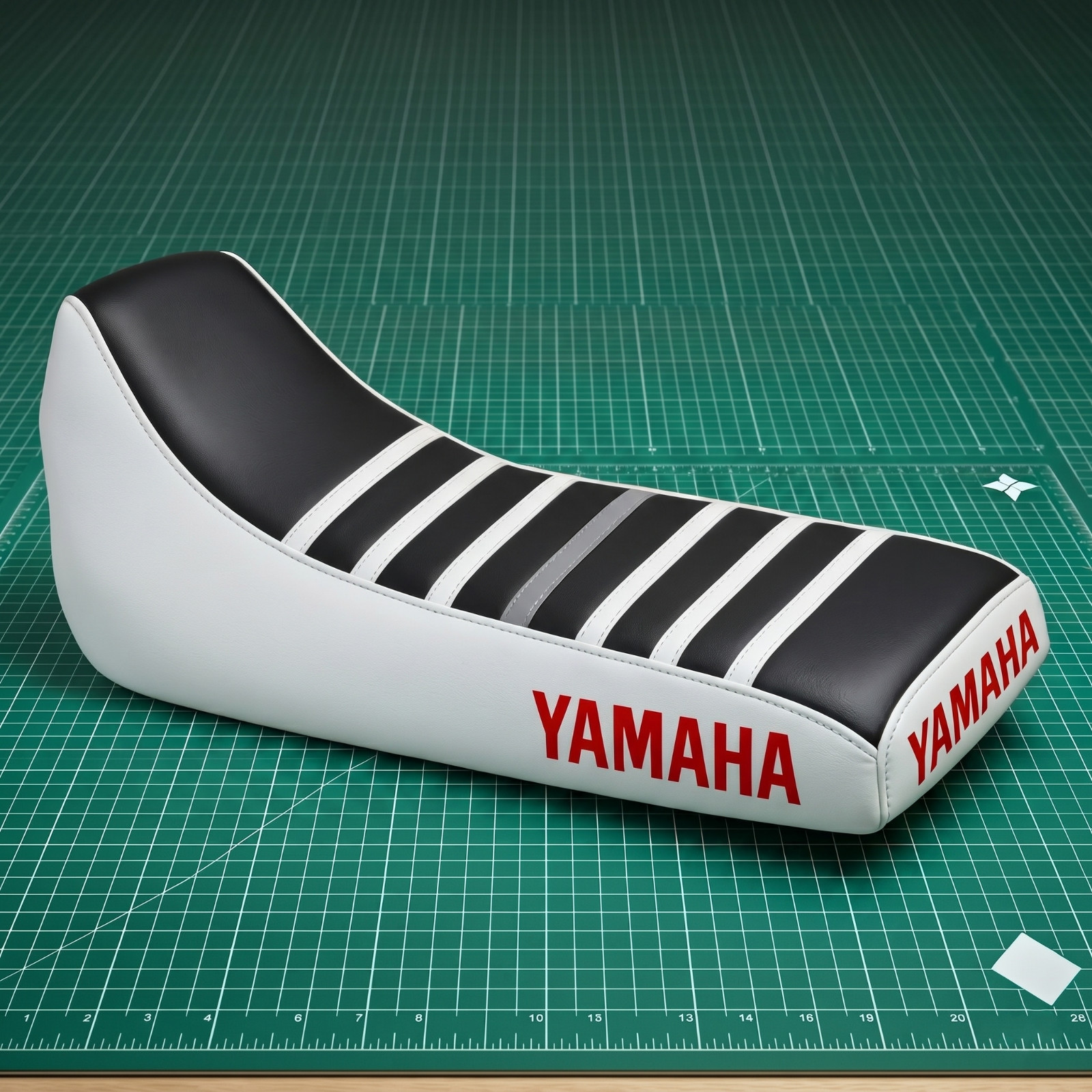 Yamaha Blaster 200 Seat Cover For 1988 To 2006 White Black Vinyl Seat Cover