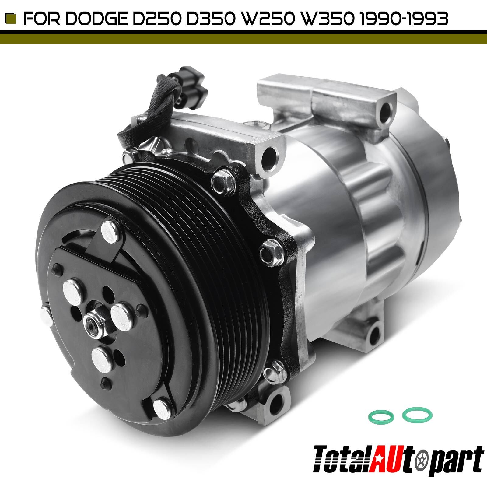 New AC Compressor with Clutch for Dodge D250 D350 W250 W350 1990-1993 L6 5.9L