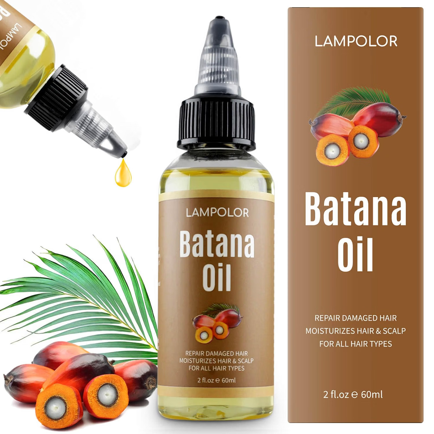 Raw Batana Oil 2 fl oz 60ml Unrefined Honduran Hair Growth Oil 100% Pure 1 Pack