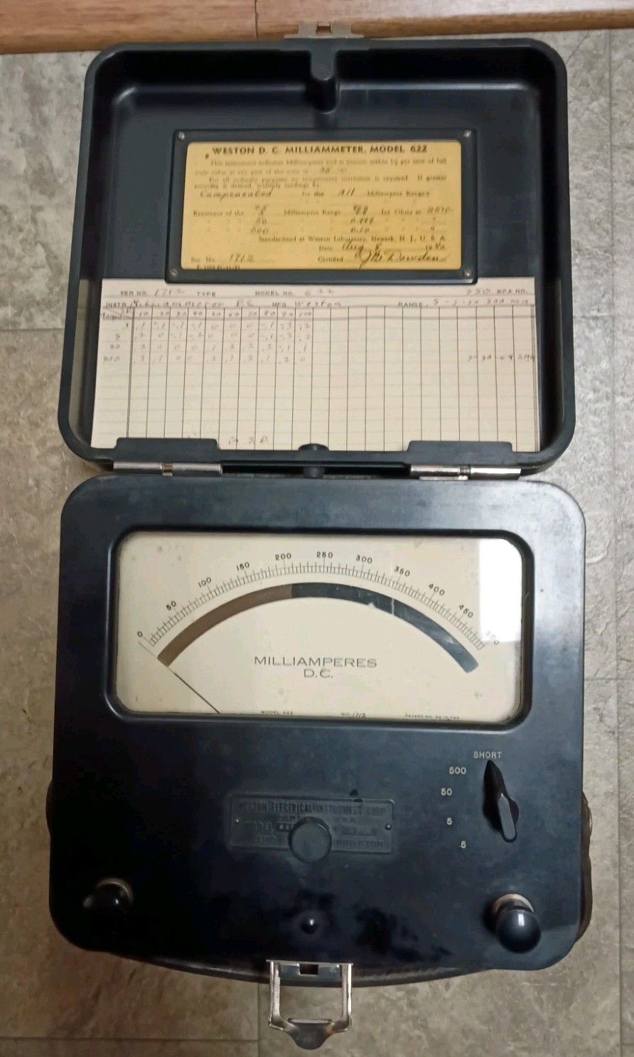 Weston Electric Model 622 Milliammeter/Voltmeter Vintage Classic Radio Test Weston Electric Model 622 Milliammeter/Voltmeter Vintage Classic Radio Test
