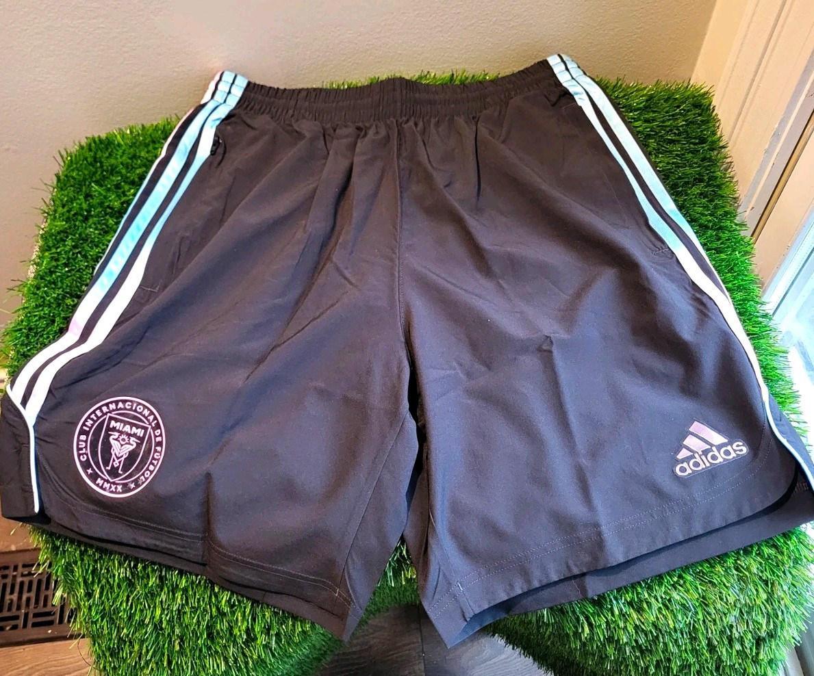 adidas Inter Miami CF & Audi F1 Team Collab MLS Soccer Shorts Size Med NWT adidas Inter Miami CF & Audi F1 Team Collab MLS Soccer Shorts Size Med NWT