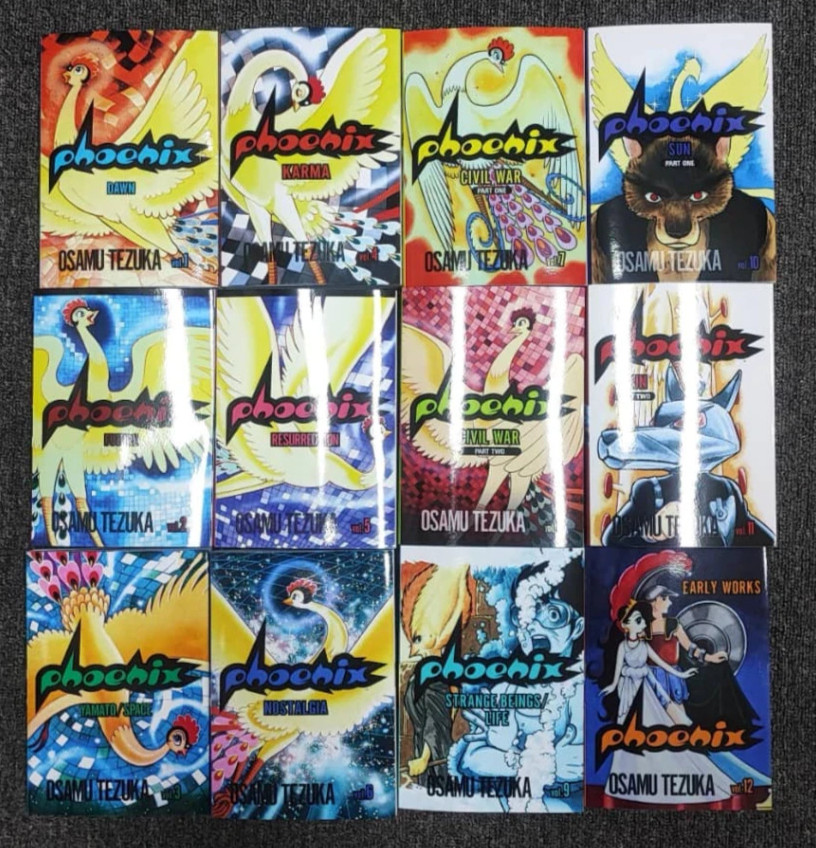 Phoenix Volume 1-12  By Osamu Tezuka Complete Set Manga English Version