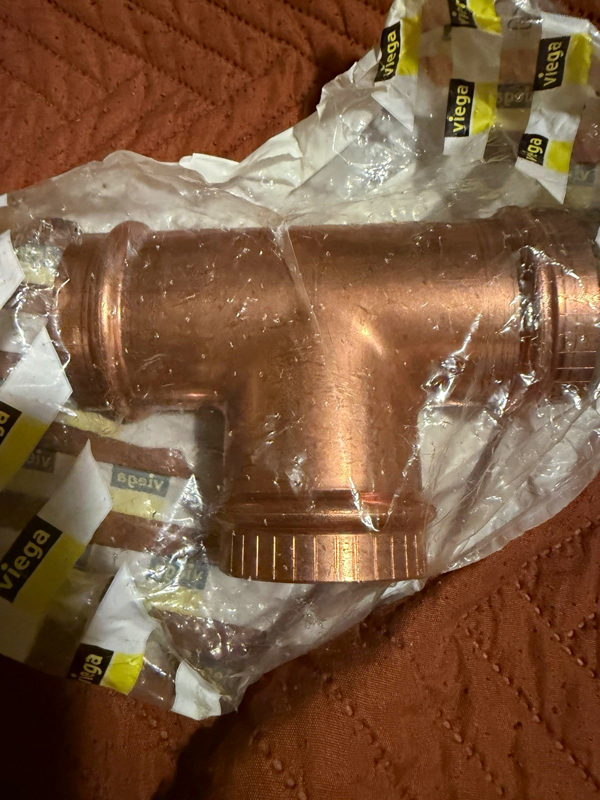 Viega ProPress Copper Tee 2in x 2in x 2in Lead Free, MPN 77477