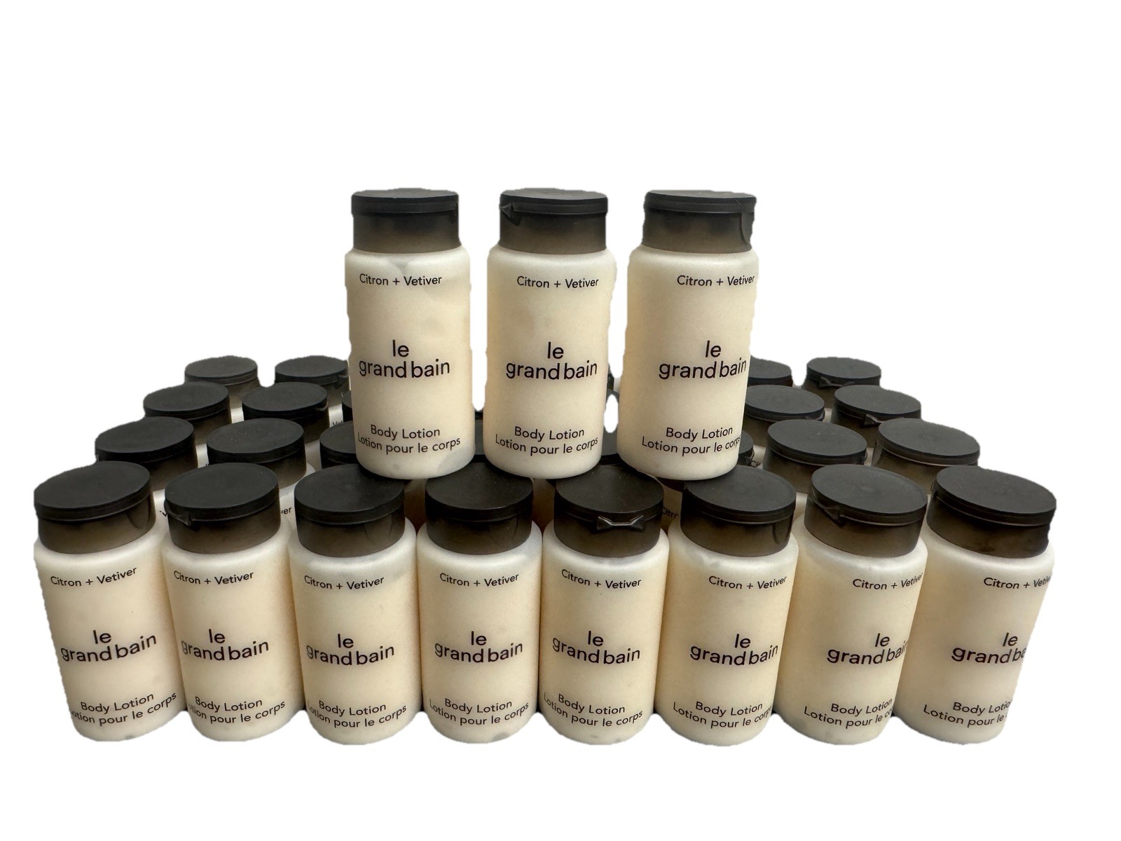 40 PACK Le Grand Bain BODY LOTION Citron + Vetiver 1 fl oz TRAVEL SIZE bottles 40 PACK Le Grand Bain BODY LOTION Citron + Vetiver 1 fl oz TRAVEL SIZE bottles
