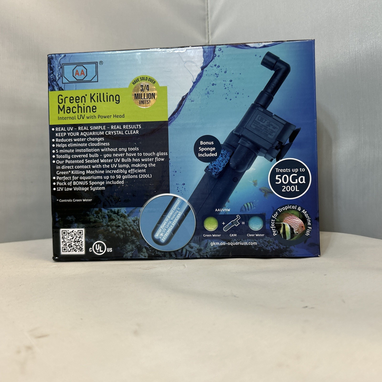 AA Aquarium GREEN KILLING MACHINE GKM9W 50gal/200L UV Sterilizer Unit AA Aquarium GREEN KILLING MACHINE GKM9W 50gal/200L UV Sterilizer Unit