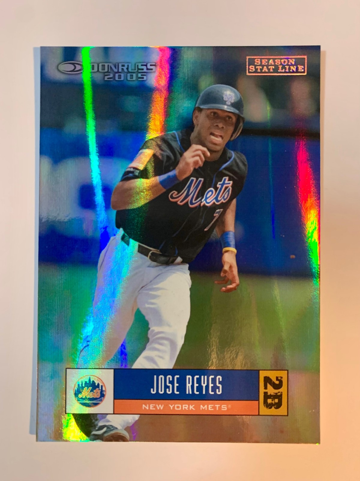 2005 Donruss Jose Reyes #/56 Stat Line Season Parallel SP 258 New York Mets