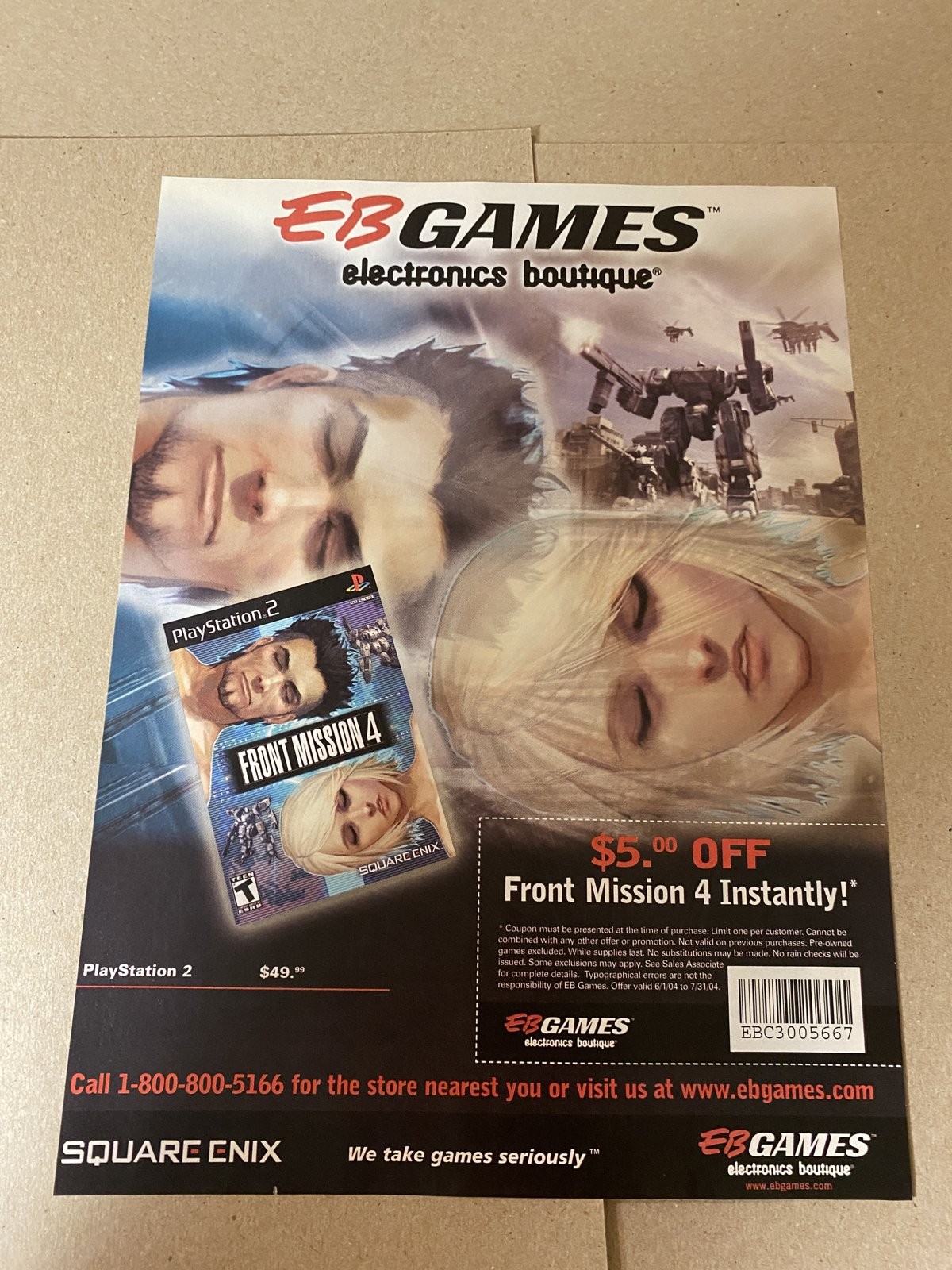 Front Mission 4 PlayStation 2 Square Enix Print Ad Poster