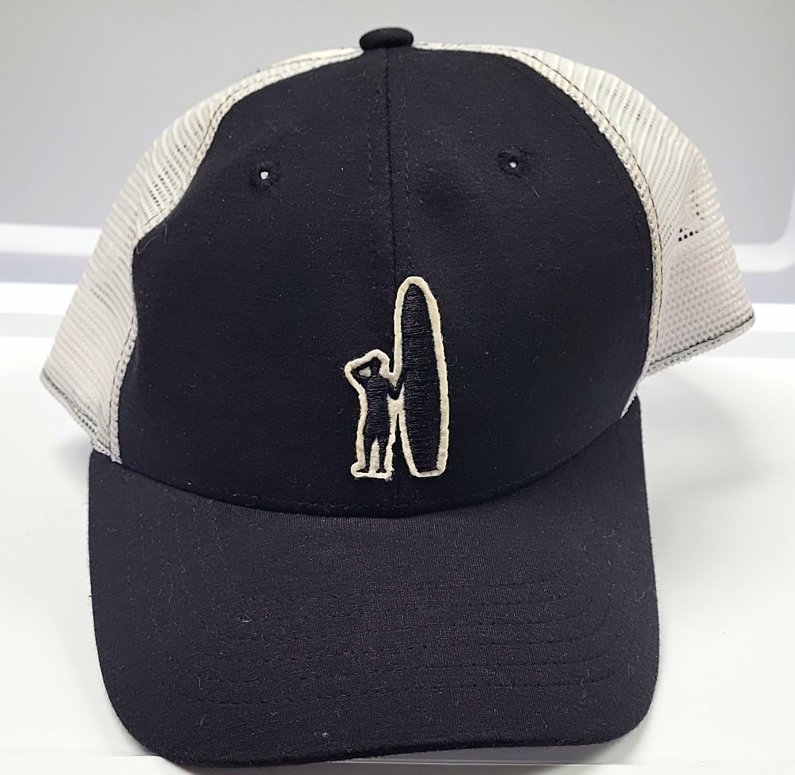 johnnie-O Black/White Solid Trucker Hat johnnie-O Black/White Solid Trucker Hat