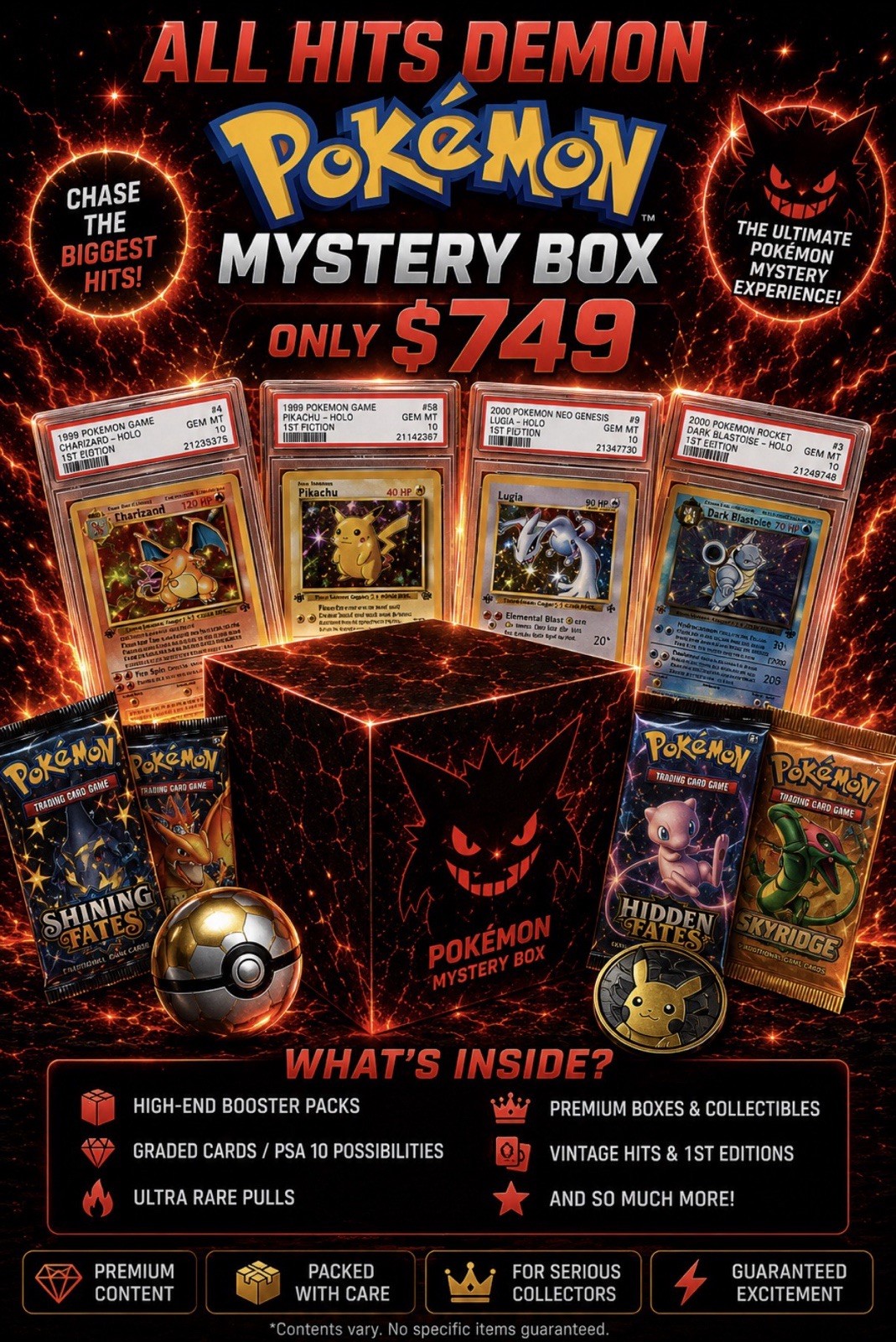 Demon HIT POKEMON MYSTERY BOX ALL HITS