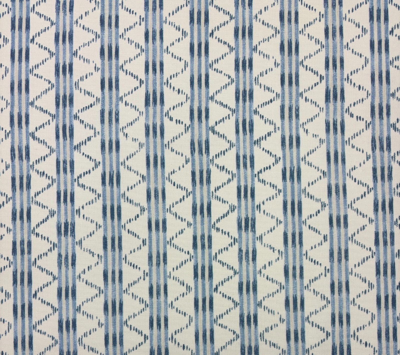 LEE JOFA MAKASSAR BLUE GEOMETRIC STRIPE EXCLUSIVE LINEN FABRIC BY YARD 54\