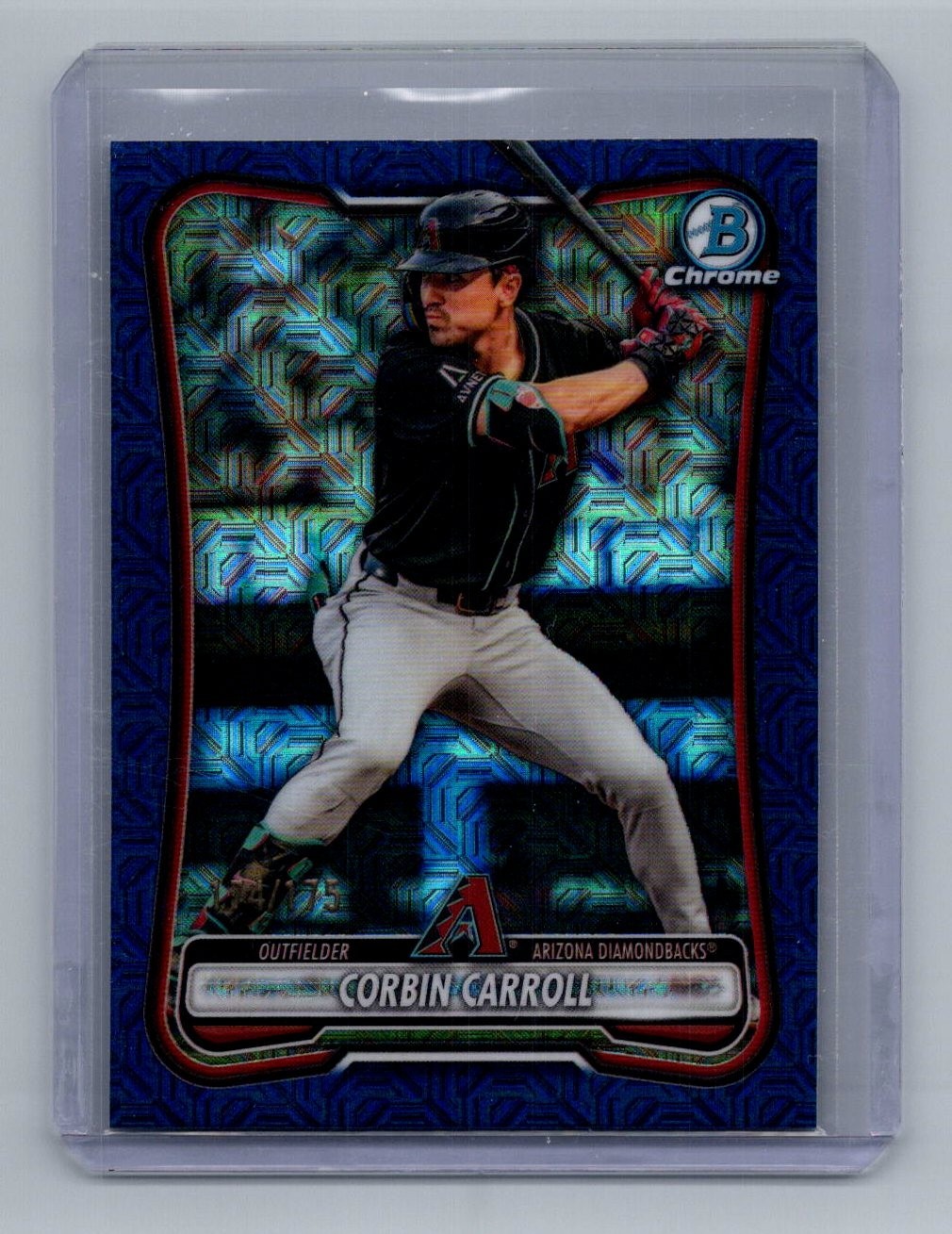 2026 Bowman Corbin Carroll Navy Blue Mojo Mega Refractor /175 Diamondbacks