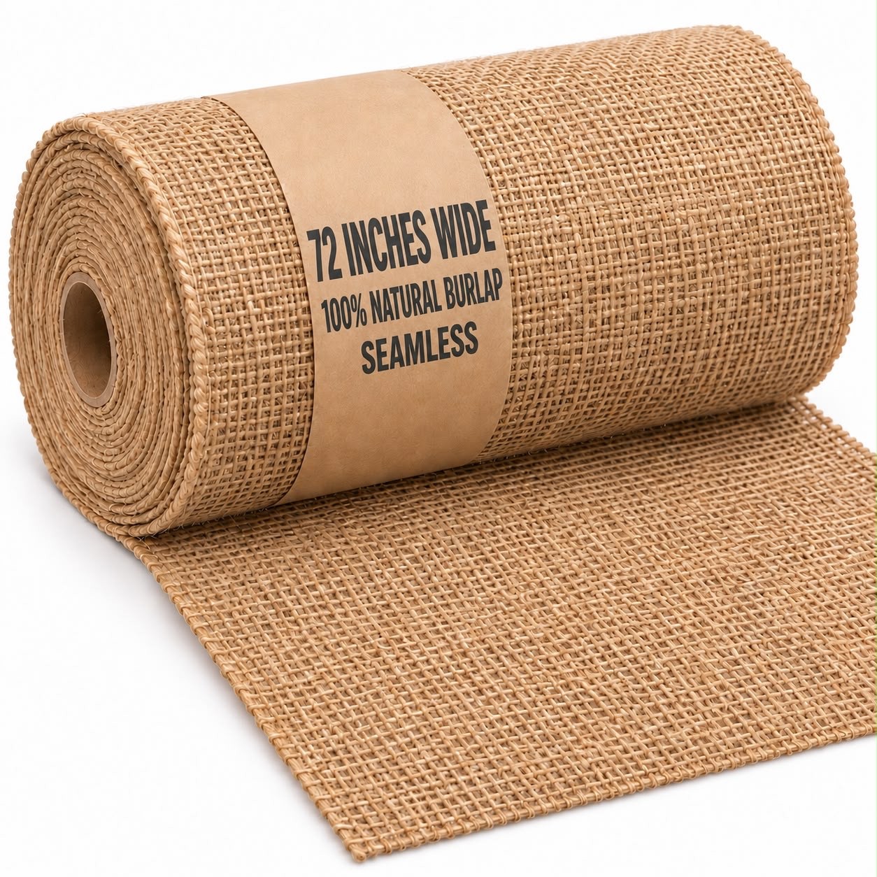 72 Inch Wide 100% Natural Jute Upholstery Burlap Roll - Biodegradable