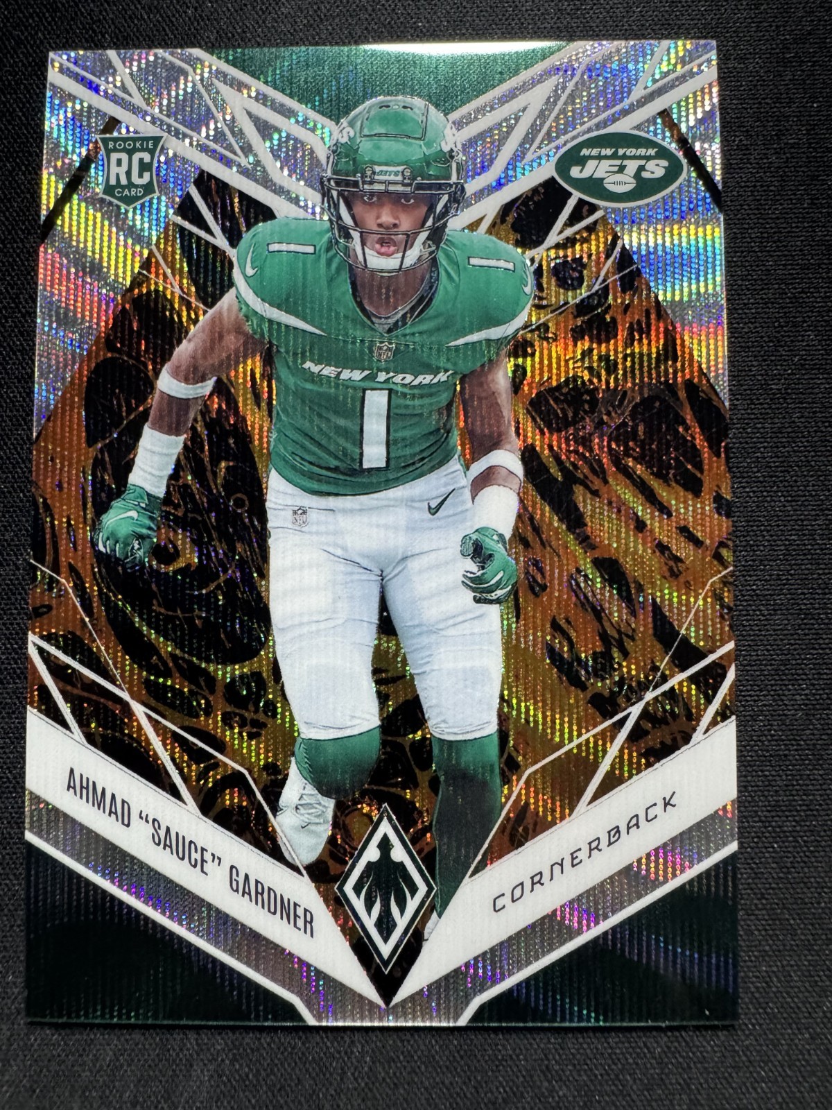 2022 Panini Phoenix Football Ahmad Sauce Gardner #128 Lava /175 RC 