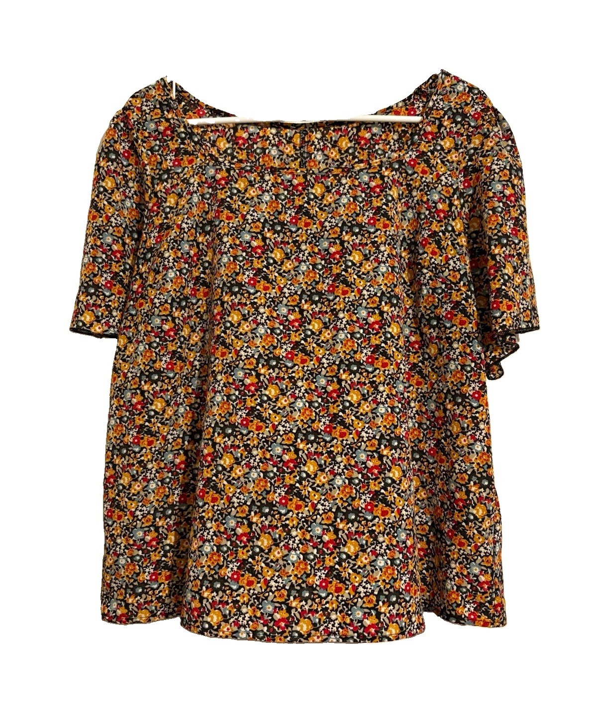 SHEIN Curve Women’s Multicolor Floral Short Sleeve Pullover Blouse Top 0XL SHEIN Curve Women’s Multicolor Floral Short Sleeve Pullover Blouse Top 0XL