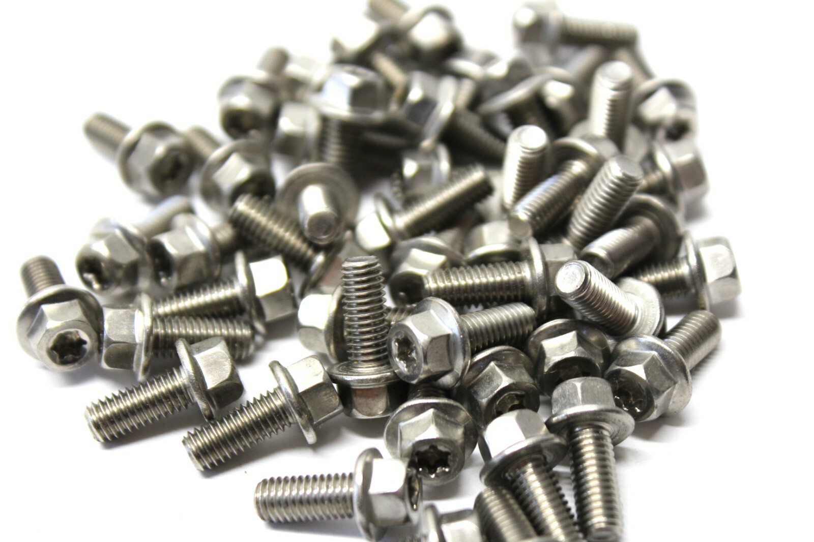 M5-0.8 x 12mm Flange Hex / Star Head Bolts Hex Screws Stainless Steel M5-0.8 x 12mm Flange Hex / Star Head Bolts Hex Screws Stainless Steel