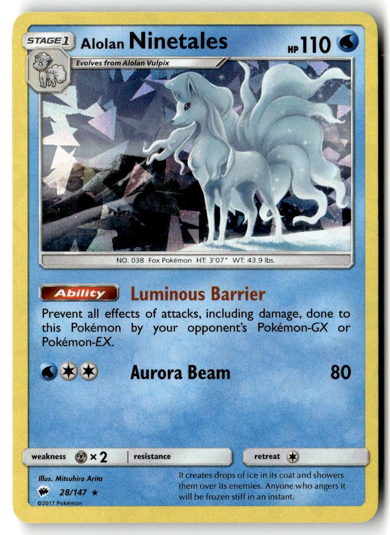 Alolan Ninetales (Cracked Ice Holo) 028/147 Holofoil - PR - PTCG - LP