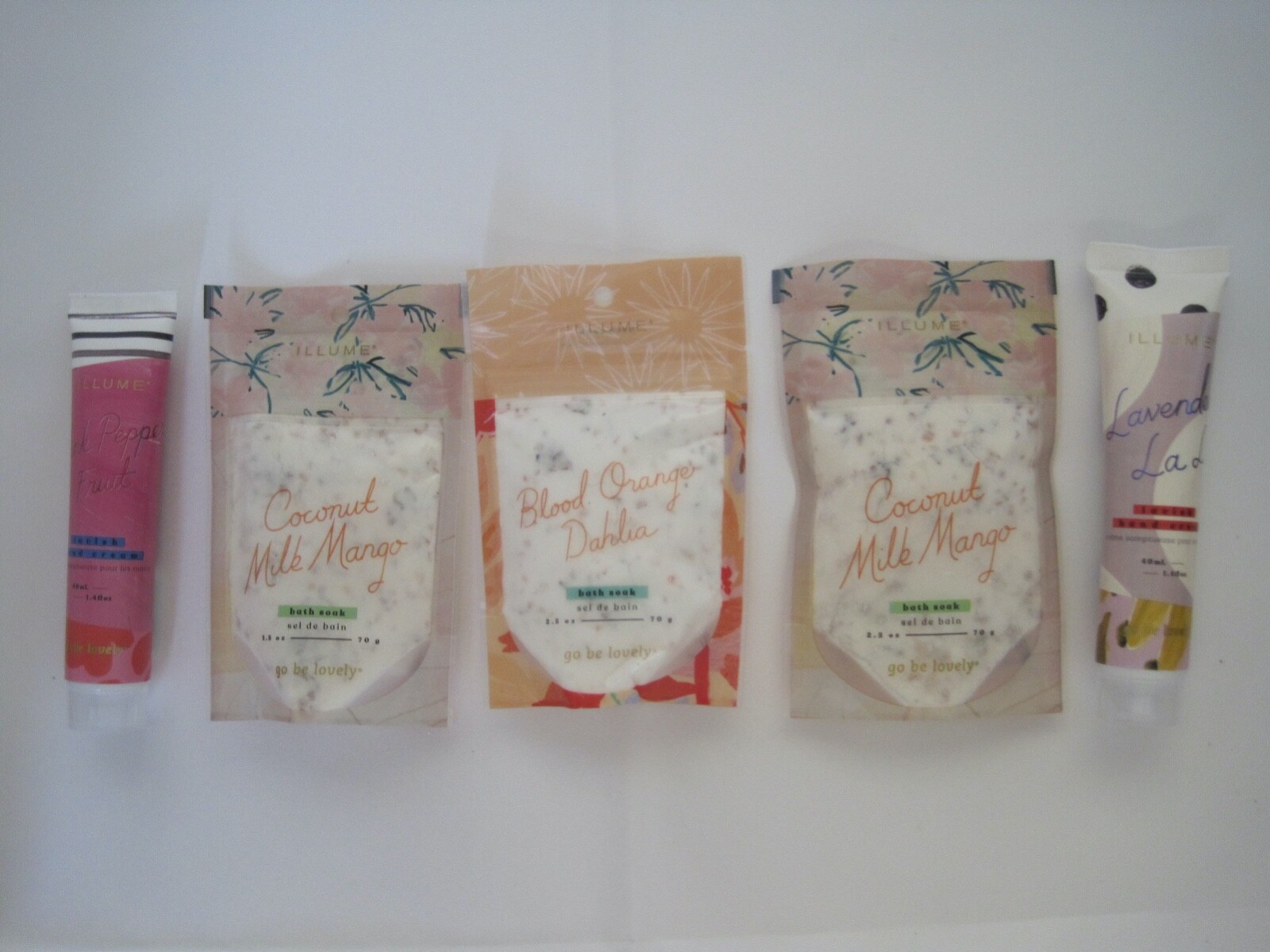 Illume Lotion Assortment Lotion Bath Salts Coconut Blood Orange Lavender Etc. Illume Lotion Assortment Lotion Bath Salts Coconut Blood Orange Lavender Etc.