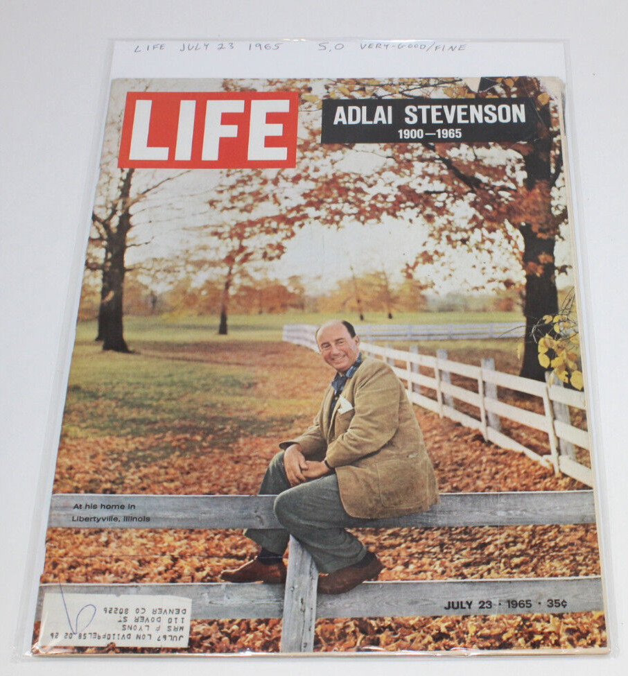 Life Magazine July 23 1965 Adlai Stevenson Planet Mars (5.0) VG/FN B&B Life Magazine July 23 1965 Adlai Stevenson Planet Mars (5.0) VG/FN B&B