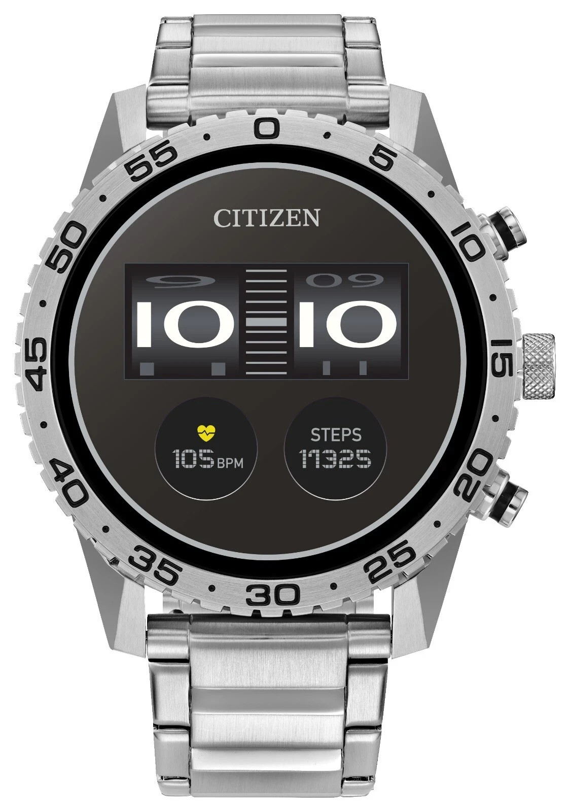Citizen CZ Touchscreen Silver Stainless Steel Smart Watch 44MM MX1010-59X NEW Citizen CZ Touchscreen Silver Stainless Steel Smart Watch 44MM MX1010-59X NEW