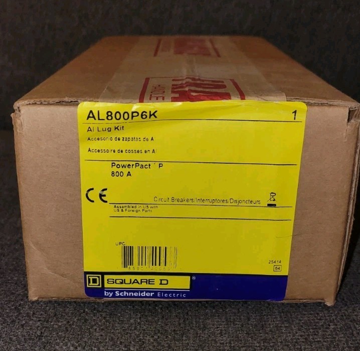 Square D AL800P6K 800A PowerPact P Al Lug Kit New in Box Square D AL800P6K 800A PowerPact P Al Lug Kit New in Box