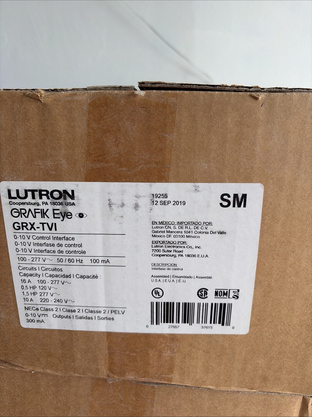 GRX-TVI | Lutron Ten Volt Dimming Interface (0–10 V Control, 100–277 V~ )
